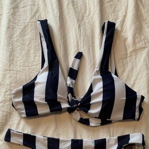 Shein striped bathing suit set